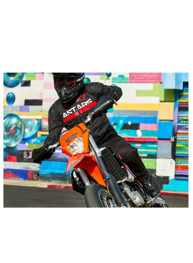 Alpinestars Alpinestars SMX Air Perforated Motorcycle Textile Jacket Black & Blight Red  - Image 5