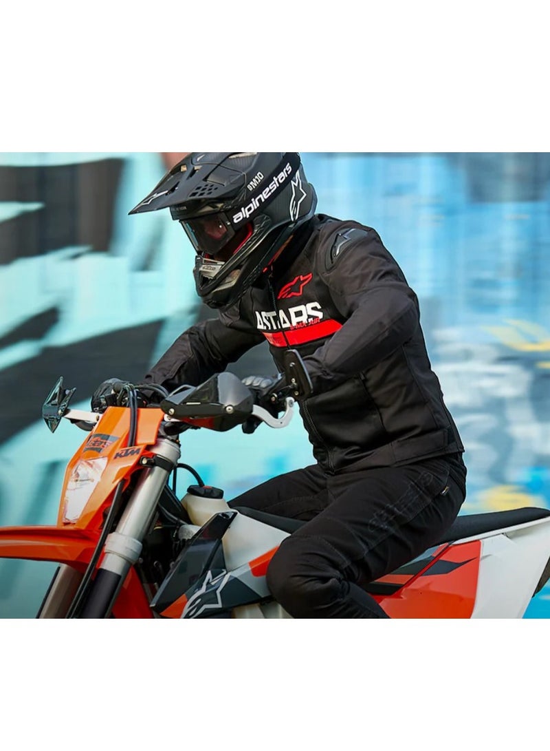 Alpinestars Alpinestars SMX Air Perforated Motorcycle Textile Jacket Black & Blight Red  - Image 4