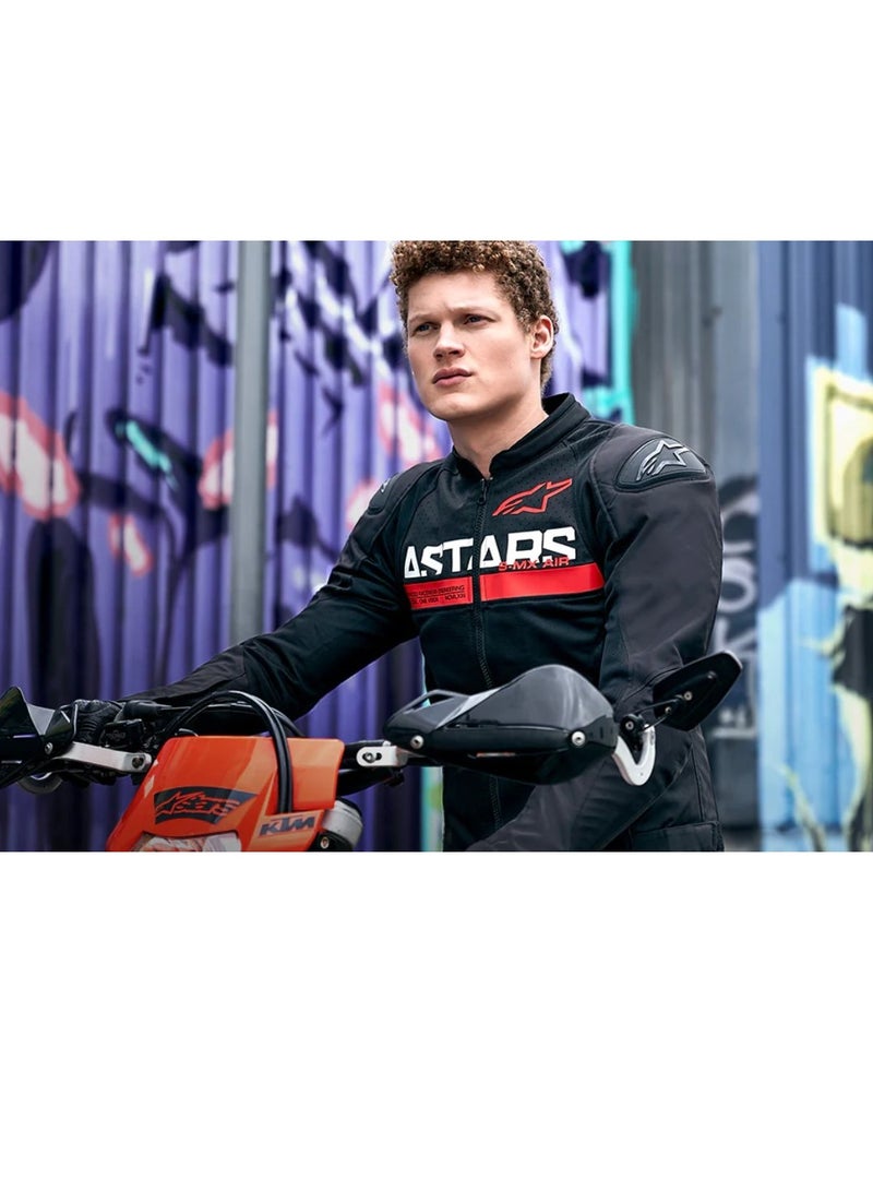 Alpinestars Alpinestars SMX Air Perforated Motorcycle Textile Jacket Black & Blight Red  - Image 1