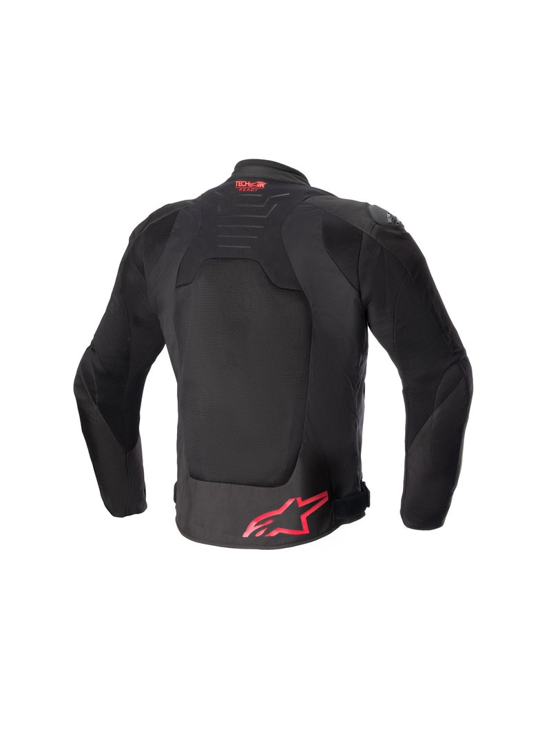 Alpinestars Alpinestars SMX Air Perforated Motorcycle Textile Jacket Black & Blight Red  - Image 3