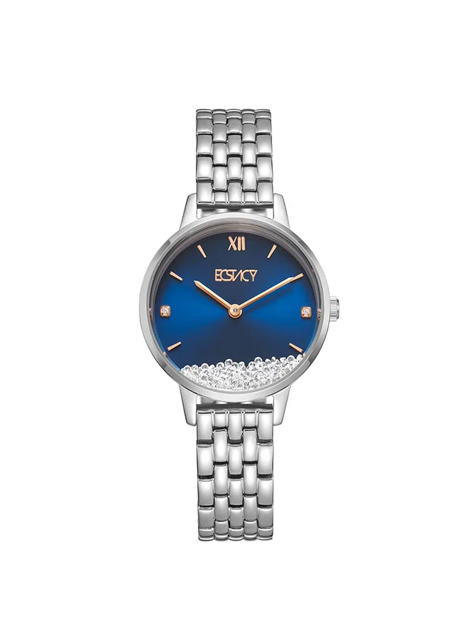 إكستاسي ECSTACY Women's Analog Ice Blue Sunray  Dial Watch - E23505-SBSL