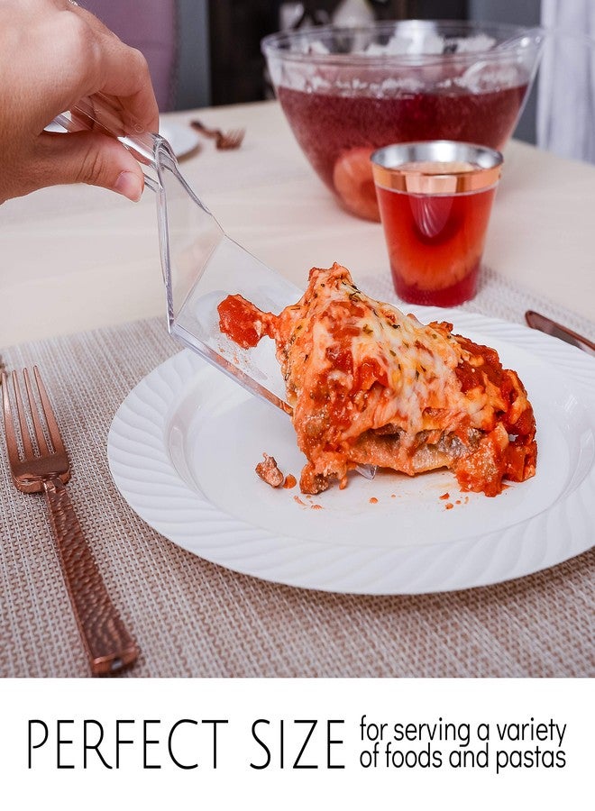 PLASTICPRO ملاعق تقديم بلاستيكية للاستخدام مرة واحدة من بلاستيك برو، متينة وعالية الجودة، شفافة، عبوة من 4 قطع - Image 3