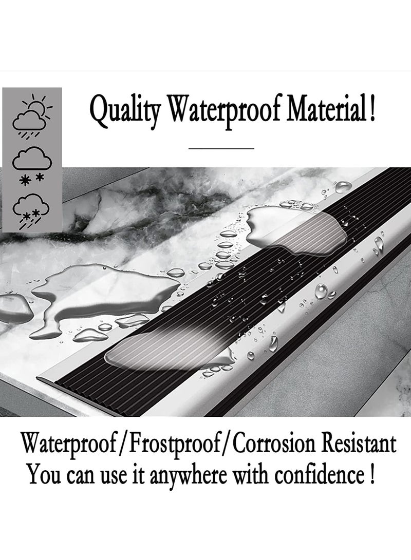 Stair Leading Edge Protector, Waterproof Anti-Slip Rubber Step Adhesive Edge Decorative Protection Strip for Home School Nursing Home Indoor and Outdoor Stair Steps  - Image 3
