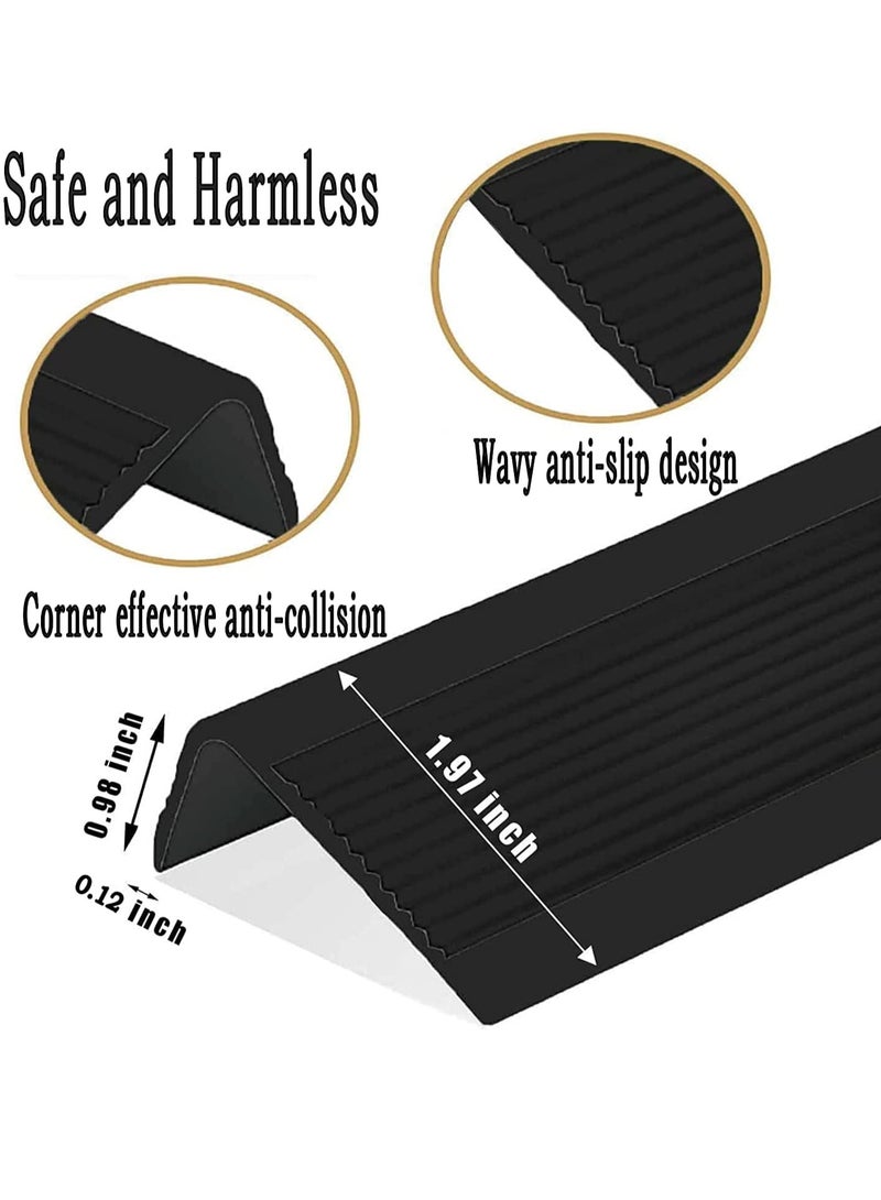 Stair Leading Edge Protector, Waterproof Anti-Slip Rubber Step Adhesive Edge Decorative Protection Strip for Home School Nursing Home Indoor and Outdoor Stair Steps  - Image 2