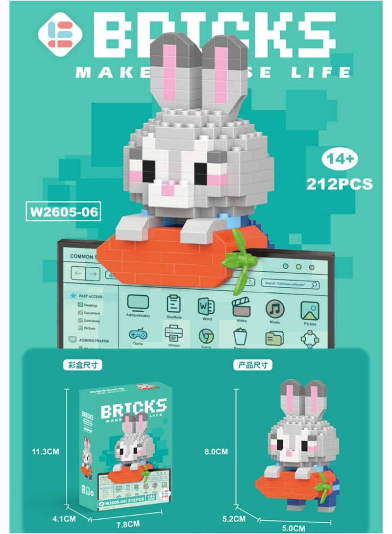 Bricks 2Pcs Classic Mini Building Bricks, Assembling Building Blocks Suitable for Boys and Girls Aged 6 and Up - Image 2