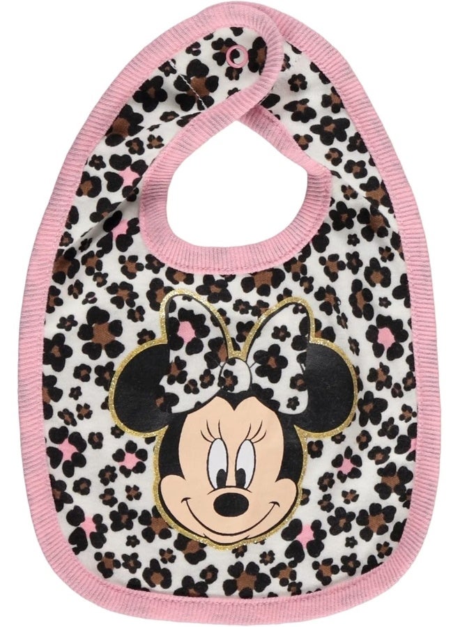 Disney Disney Minnie Mouse Baby Girls Bodysuit Pants Bib and Hat 4 Piece Outfit Set Newborn to Infant  - Image 5