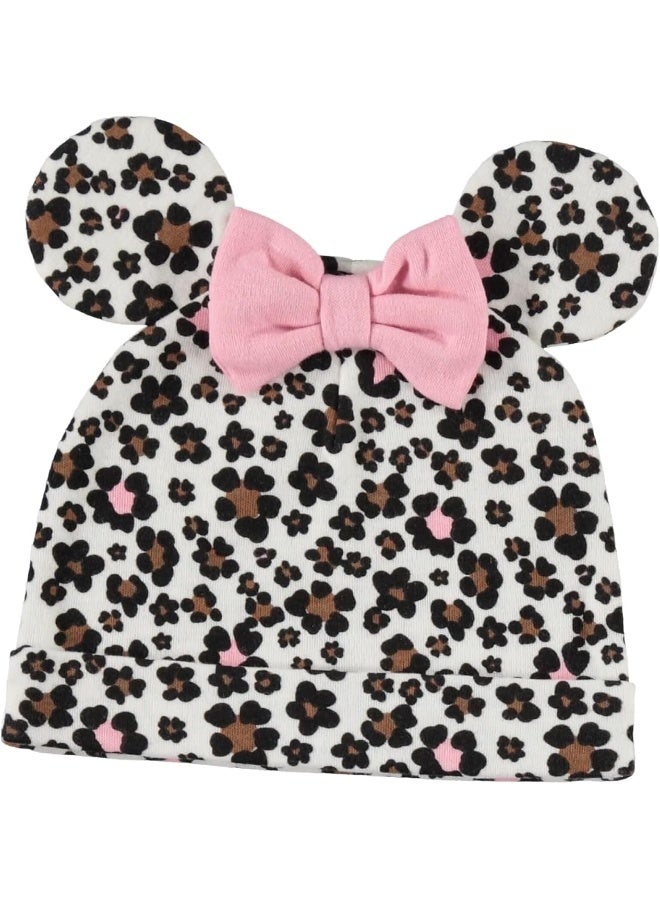 Disney Disney Minnie Mouse Baby Girls Bodysuit Pants Bib and Hat 4 Piece Outfit Set Newborn to Infant  - Image 2