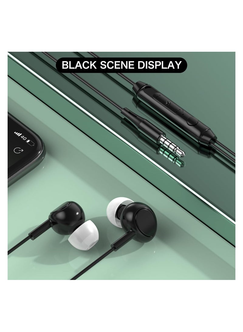 Tingwode SV-15 Music Earphone With Microphone And Comfortable Wearing For Mobile Phone 1.2 M - Black - Image 2