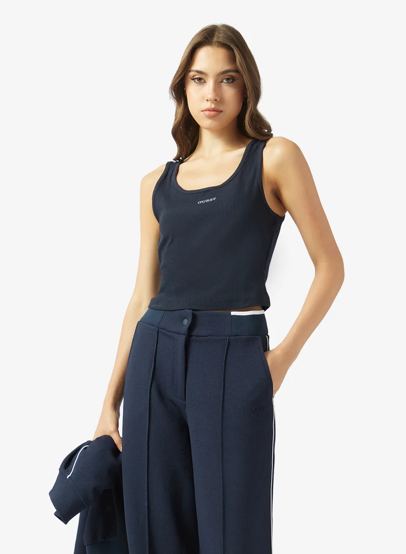 GUESS Square Neck Rib Knit Tank Top