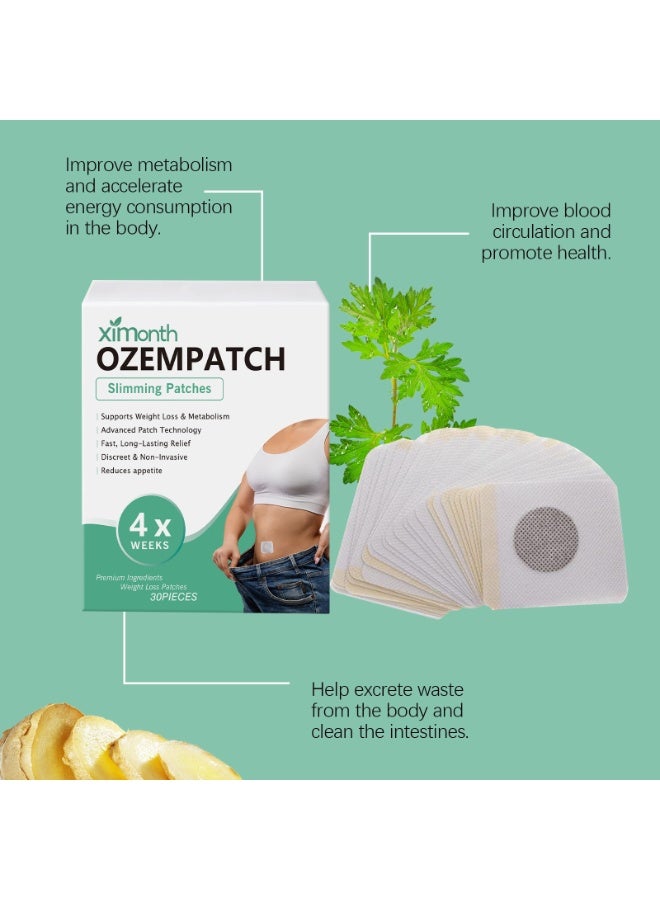 ximonth Ozempatch Herbal Care Slimming Patches 30pcs, Weight Loss Patches,4 Weeks Supply , Easy Daily Application - Image 5