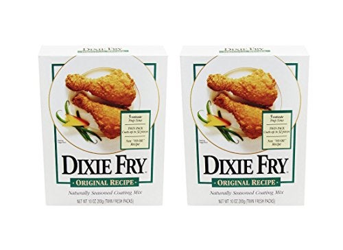 Dixie Fry Original Recipe Naturally Seasoned Coating Mix Pack of 2 Boxes 10 Oz Each