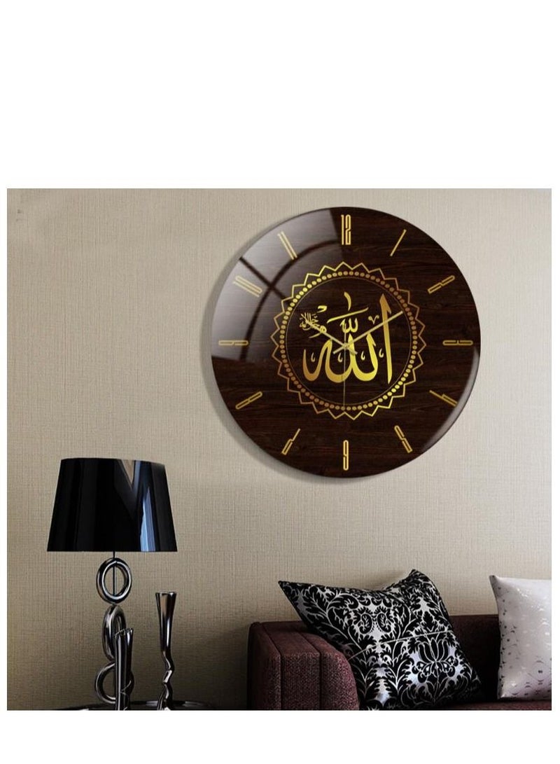 Y&D Acrylic Surah Al Ikhlas Wall Clock Islamic Calligraphy Gifts Eid Gift Ramadan Decor Luxury For Home 30cm - Image 1