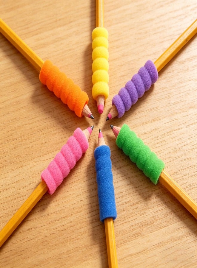 Tiosen 10Pcs Pencil Holders Cushion Multicolor Soft Foam Pencil Grips Writing Aid Pencil Holder Back, for Cushion Grippers Painting Pens Drill Pen, Drawing Pens - Image 5