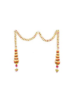 Veltic Veltic Cone Shape Chintamani Door SetWhite Doorway Flower toran VE155 