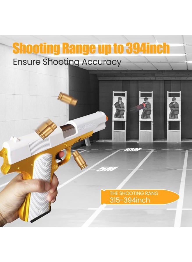 Bugrtey Soft Bullet Toy Gun for Boys, Toy Guns with Shell Ejecting, Toy Foam Blasters & Guns, Gift Box for Christmas Birthday for Boys Girls Adults Age 8+ Gold - Image 4