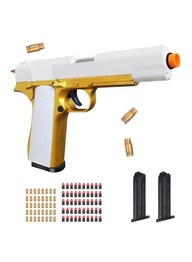 Bugrtey Soft Bullet Toy Gun for Boys, Toy Guns with Shell Ejecting, Toy Foam Blasters & Guns, Gift Box for Christmas Birthday for Boys Girls Adults Age 8+ Gold - Image 1