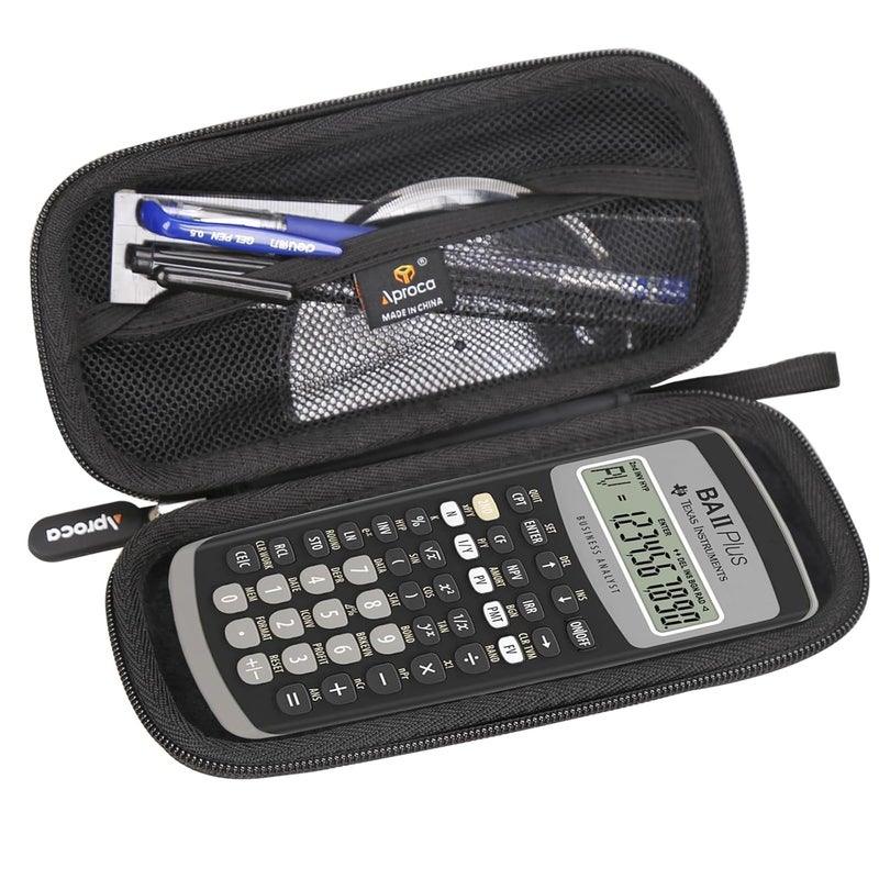 Aproca Hard Travel Storage Carrying Case for Texas Instruments BA II Plus Financial Calculator,Black - Image 2