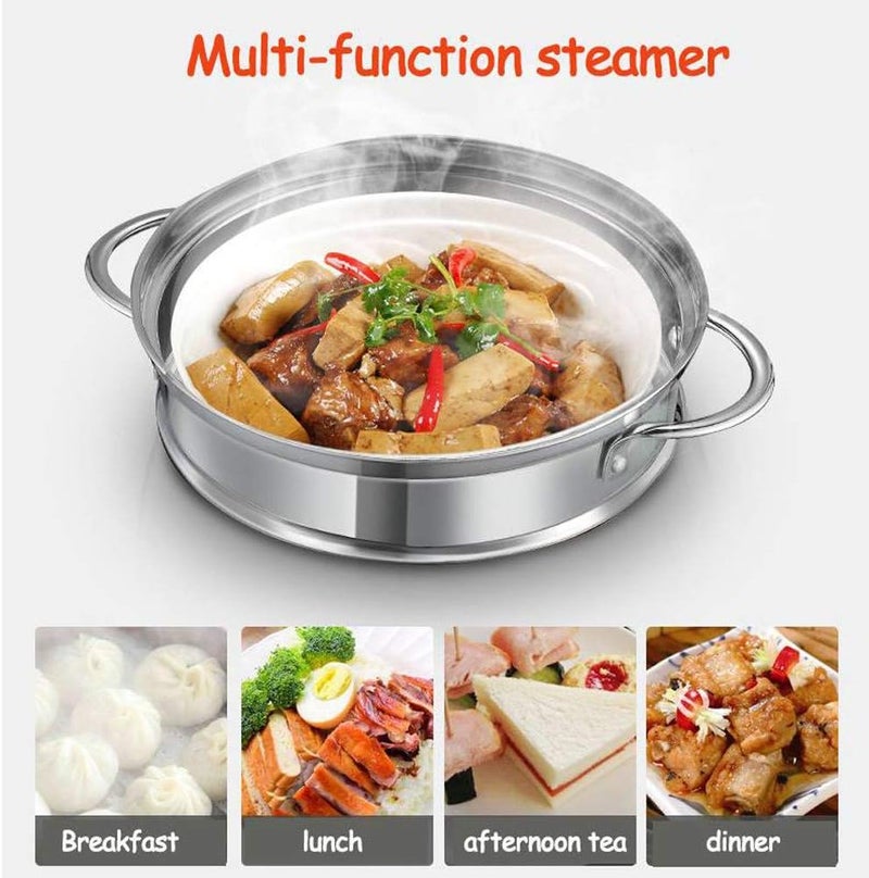 windforgecraft Electric Hot Pot, Mini Multifunction Electric Cooking, Double Layer Non-Stick Sauté Pan, Rapid Noodles Cooker, for Steak, Egg, Fried Rice, Ramen, Oatmeal - Image 4