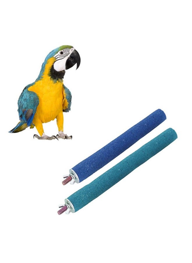 Perch Combo Of 4  8 Inches Natural Wood Rough Sand Perches | Exercise, Grinding Nail, Playstand, Training, Cage Accessories |Finches, Parrot, Budgies, Cockatiels (Pack Of 2) - Image 1