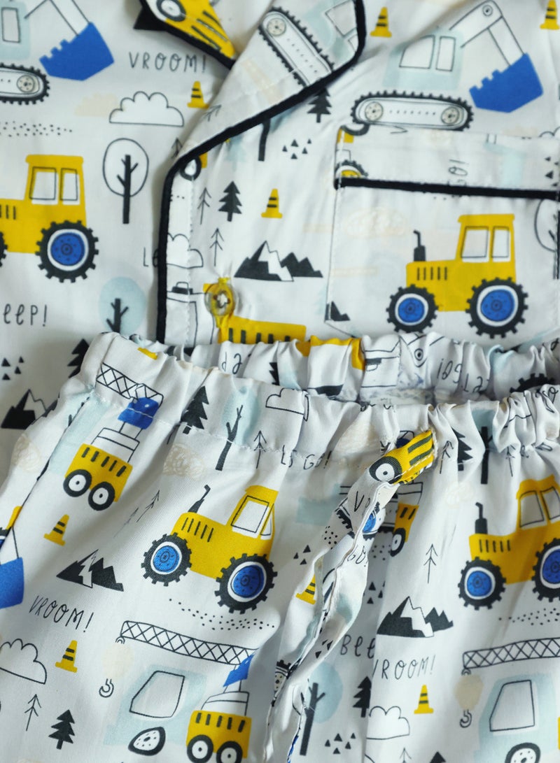 كيدابهو طقم بيجامات للأطفال - مغامرة منطقة البناء - قطعتين - Image 5