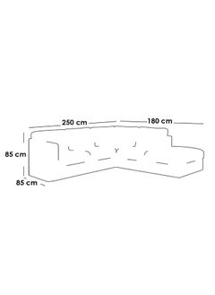 Al Home 6 Seater L-Shape Sofa Velvet 85×180×85×250 Cm - Red  - Image 2