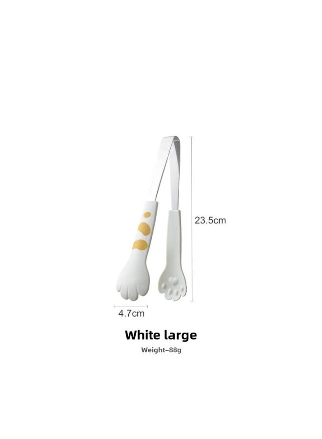 Cat's Claw Snack Clip No Dirty Hand Food Clip Children's Supplementary Food Clip Potato Chip Clip Household Salah Clip Ice Clip Barbecue Clip-Colour:White Large  - Image 1