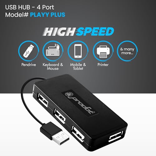 Prodot 5-in-1 Wired Combo Pack | Wired Keyboard + Palm Optical Mouse + 4 in1 Port USB Hub + USB Type-A to Type-C Converter + Anti-Slip Mouse Pad | for Laptop/Desktop Accessories - Image 4