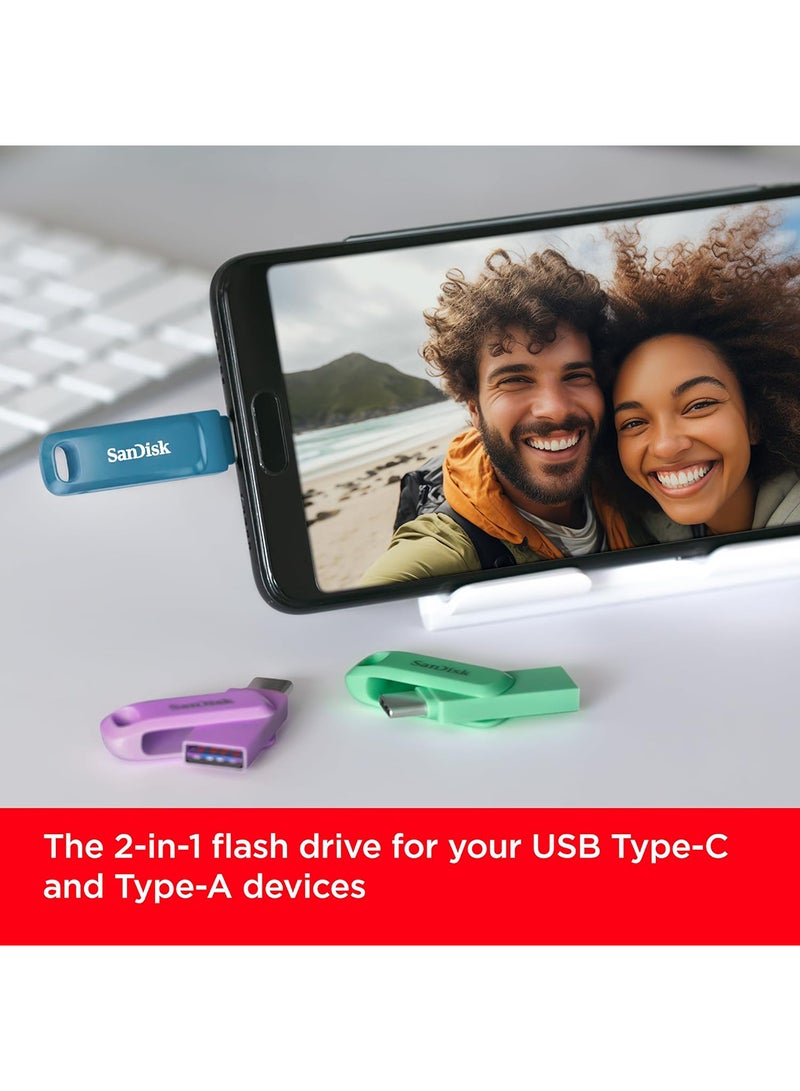 سانديسك محرك أقراص Ultra Dual Drive سعة 256 جيجابايت، USB وUSBC - SANDISK - SDDDC3-256G-G46NBB 256 جيجابايت - Image 2