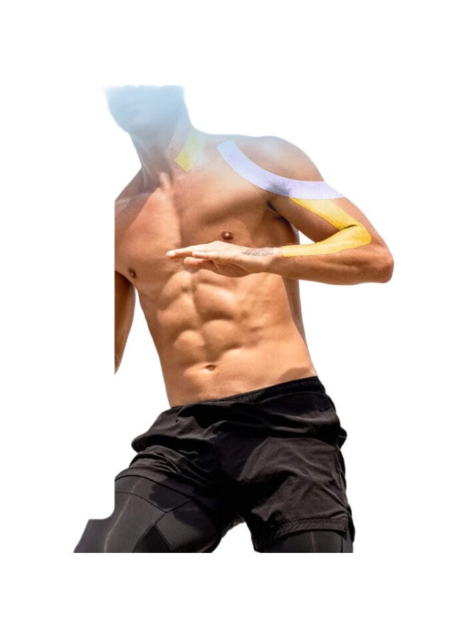 JD.com Jingzao Elastic Bandage For Muscle Support, Sports Tape For Knees, Ankles, Back, Abdomen, Anti-Sprain Tape, Light Blue - Image 3