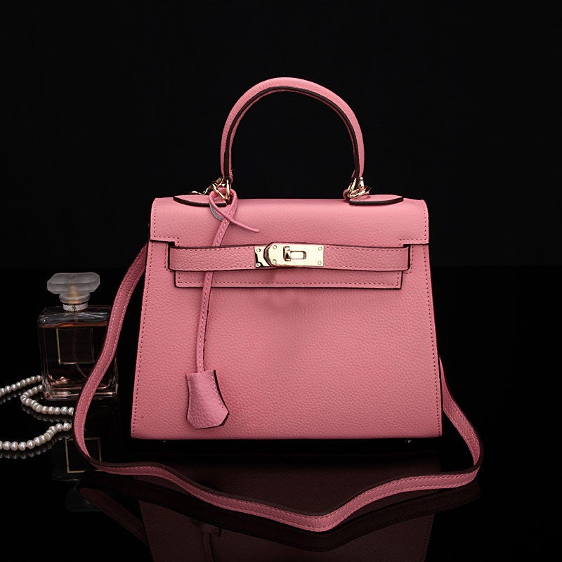 Big Brand New Kelly Bag Palm Print Fashion Leather Women'S Bag Cowhide Shoulder Slung Handbag Bag - Image 1