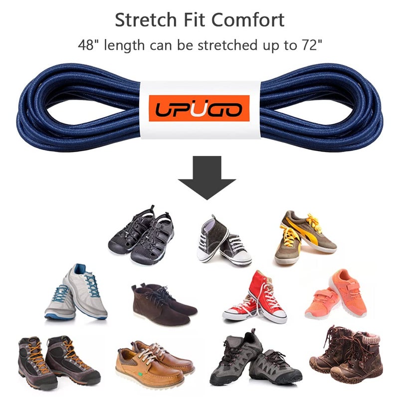 UpUGo Elastic Shoe Laces, No Tie Shoe Laces Tieless for Kids, Adults, Elderly, One Size Fit All - Image 3