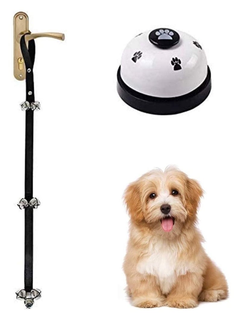 Generic Dog Door Bell and Press Bell, Adjustable Toilet Training Interaction Cat Nylon Steel Material for Housing Pet Press, Set of 2 - Image 1