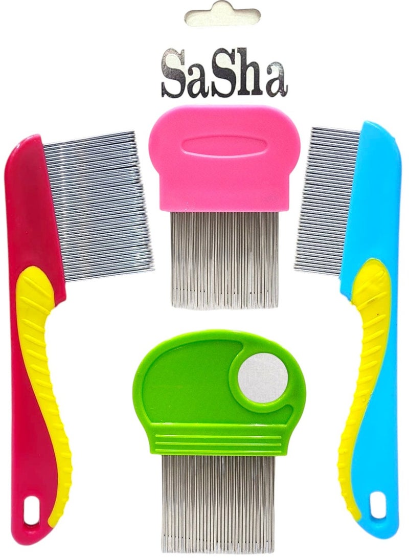 Lice Comb  Multicolor 4 Piece
