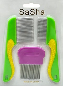 Sasha Lice Comb  Multicolor 3 Piece 