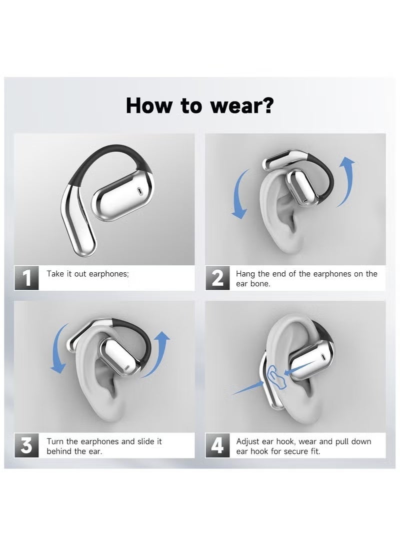 سماعات ترجمة فورية لاسلكية - 144 لغة، بلوتوث 5.4، متوافقة مع iOS و Android (أسود) - Image 5