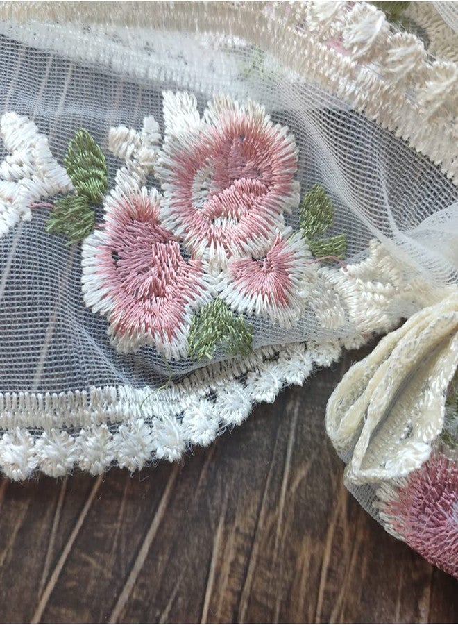 Honkenda Beige Large Lace Bow Hair Clip for Women, Double Layer Romantic Flower Dot Mesh Clip Hairpin Spring Hair Pins for Wedding, Party, Valentine's Day, Date, Birthday - Image 3