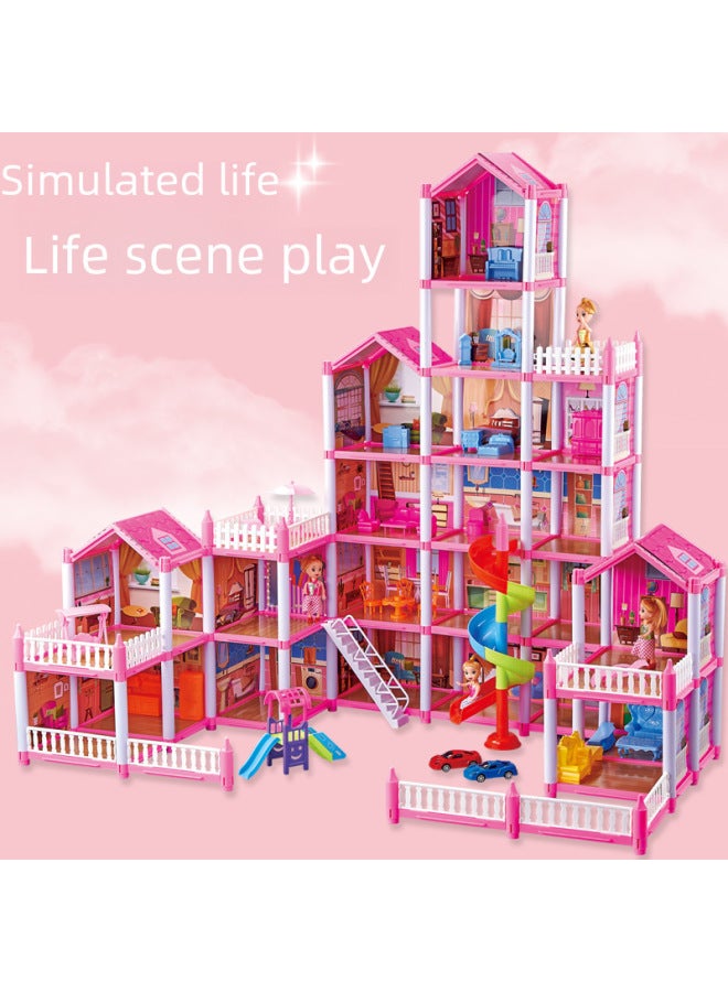 Toy Castle Villa Furniture Figurines Playset - Indoor Outdoor Play Compatible Highly Detailed Design-Color:【Box】 DSJ55-3:149 Sets Of 998g - Image 4