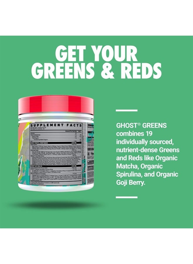 Ghost Greens Superfood Powder, Guava Berry - 30 Servings - 19 Super Greens & Reds, Fruits, Vegetables, Spirulina, & Chlorella, Prebiotics, 10 Billion CFU Probiotic & Digestive Enzymes - Gluten-Free  - Image 3