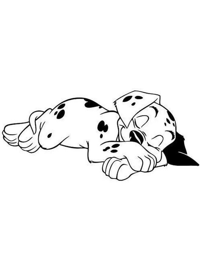 Boodecal Spotty Dog Dalmatian Falling In Sweet Dream Vinyl Wall Decal Stickers For Baby Nursery Bedroom - Image 1