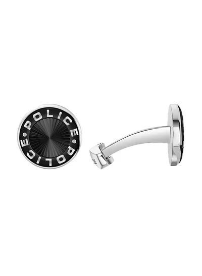 POLICE Rim Black Cufflinks With Stainless Steel LogoPEAGC0034601
