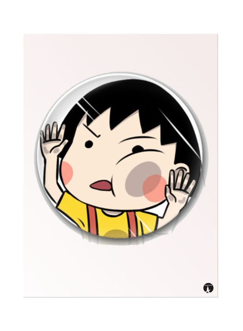 Metal Plate Of The Anime Chibi Maruko-Chan Poster Multicolour