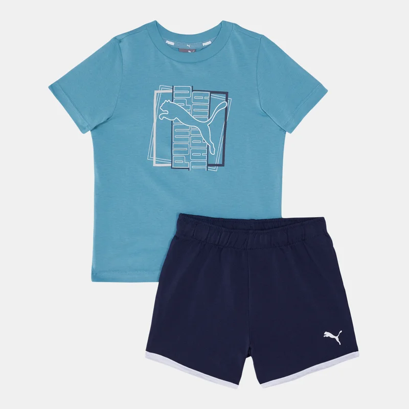 PUMA Kids' Minicats Alpha T-Shirt and Shorts Set