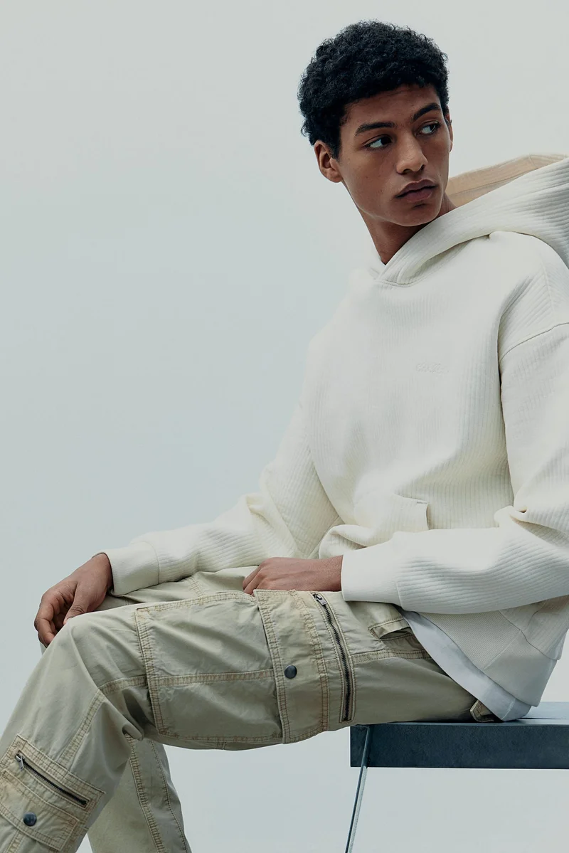 اتش اند ام Regular Fit twill cargo trousers