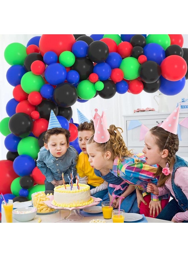 LUDEOU Red Blue Black Balloon Garland Arch Kit - DIY Balloon Arch with Red Blue Green Balloons for Hero Race Car Birthday Baby Shower Graduation Circus Carnival Party Decorations - Image 5