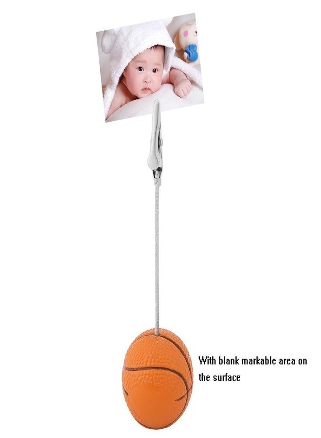 Xiaoyztan Basketball Clip for Table, Place Card Stand Holder, 5 Inch Height Memo Clip, Number Card Holder, Name Card Table Stand Decorations for Home Office Desk Sports Party Wedding Ceremony, 5 Pcs - Image 3