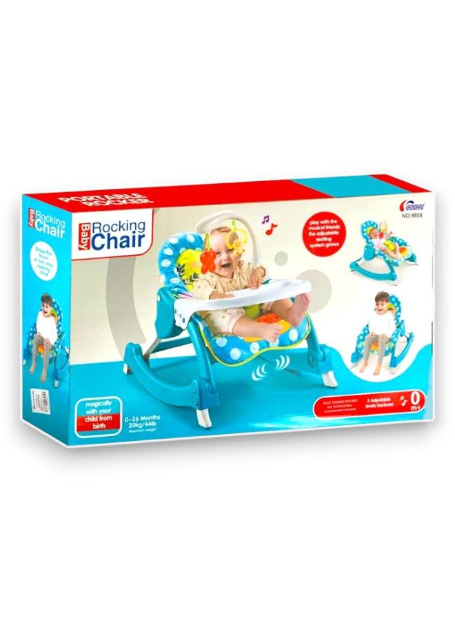 Portable Baby Musical Rocking Chair and Adjustable Seat - Image 1