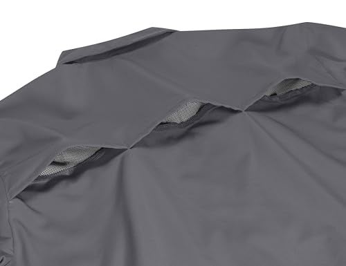 Little Donkey Andy Men's Lightweight Short Sleeve Shirt Quick Dry Shirt for Hiking Boating, UPF50 Gray XXL - Image 3