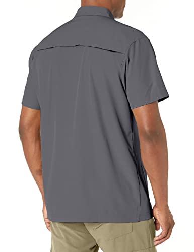 Little Donkey Andy Men's Lightweight Short Sleeve Shirt Quick Dry Shirt for Hiking Boating, UPF50 Gray XXL - Image 2