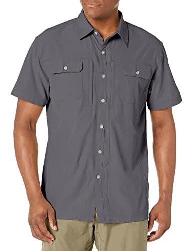 Little Donkey Andy Men's Lightweight Short Sleeve Shirt Quick Dry Shirt for Hiking Boating, UPF50 Gray XXL - Image 1