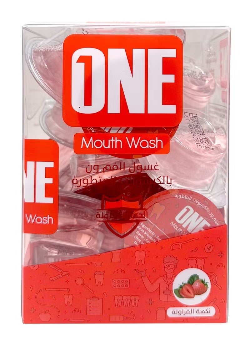 وان Advanced Capsule Mouthwash with Strawberry Flavour 20 capsules